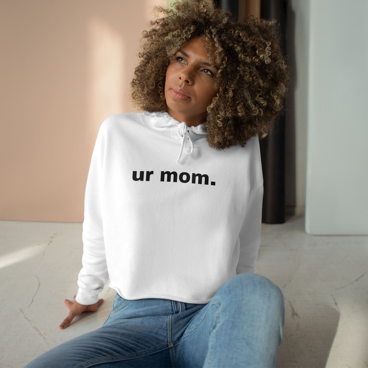 IYKYK Crop Top Hoodie — "ur mom." Edition: The Ultimate Comeback
