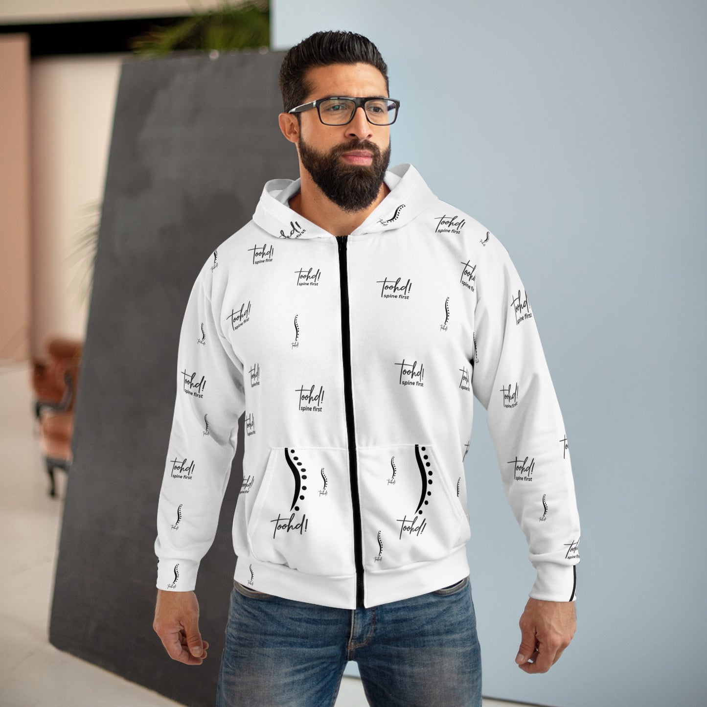 toohd! Full-Zip Attitude Hoodie — Spine First: Lead With Backbone