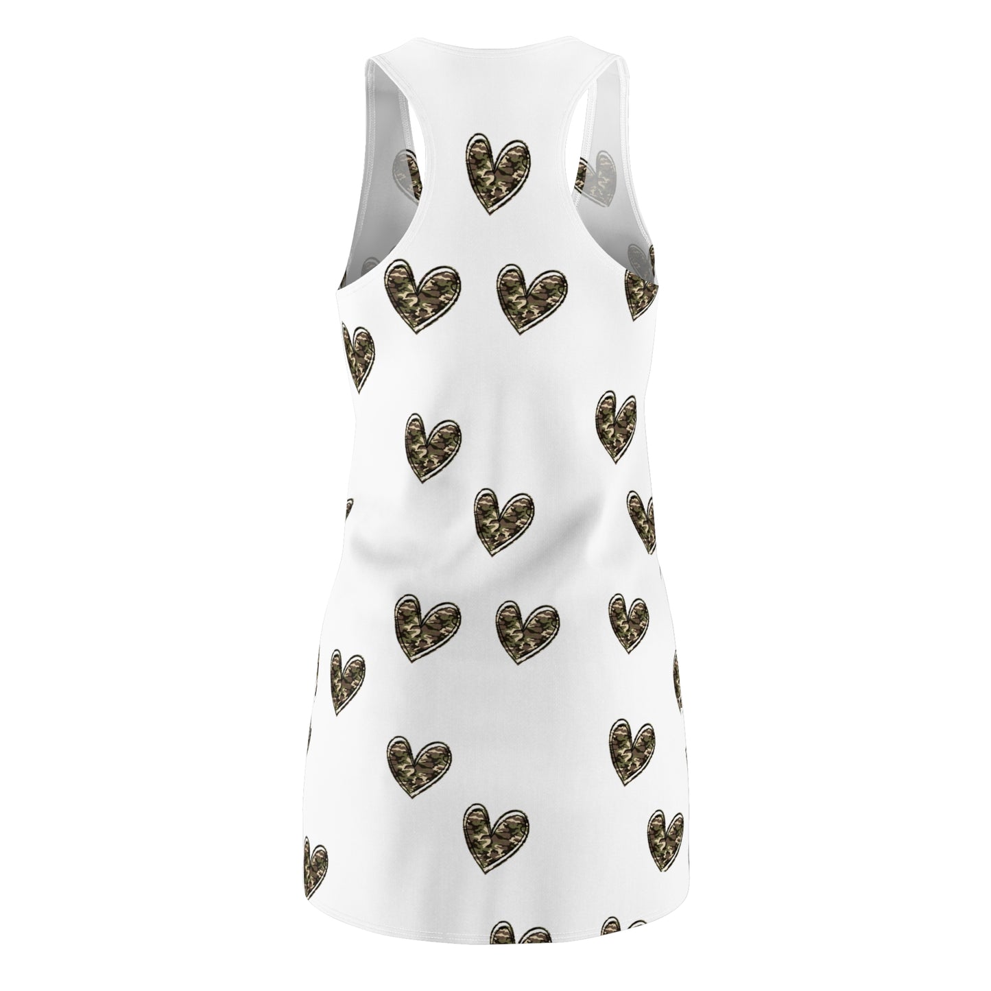 Camo Heart All-Over Print Racerback Dress — Effortless Drip, Unbothered Style