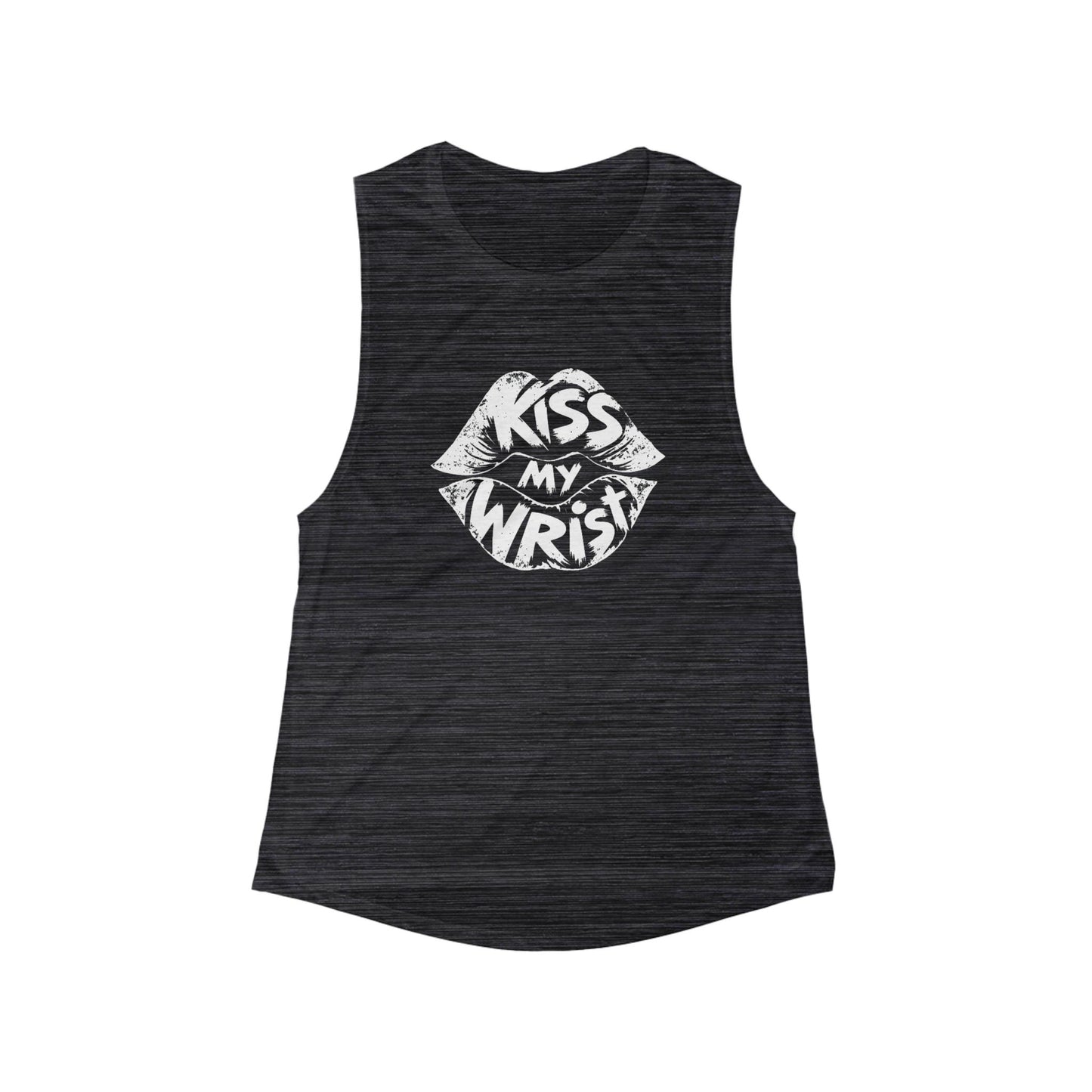 Kiss My Wrist Graphic Tank — Women's Flowy Scoop Muscle Tee
