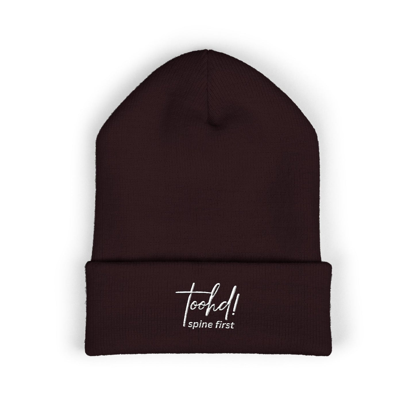 toohd! Spine First Cuffed Beanie — Signature Edition: Headwear with Backbone