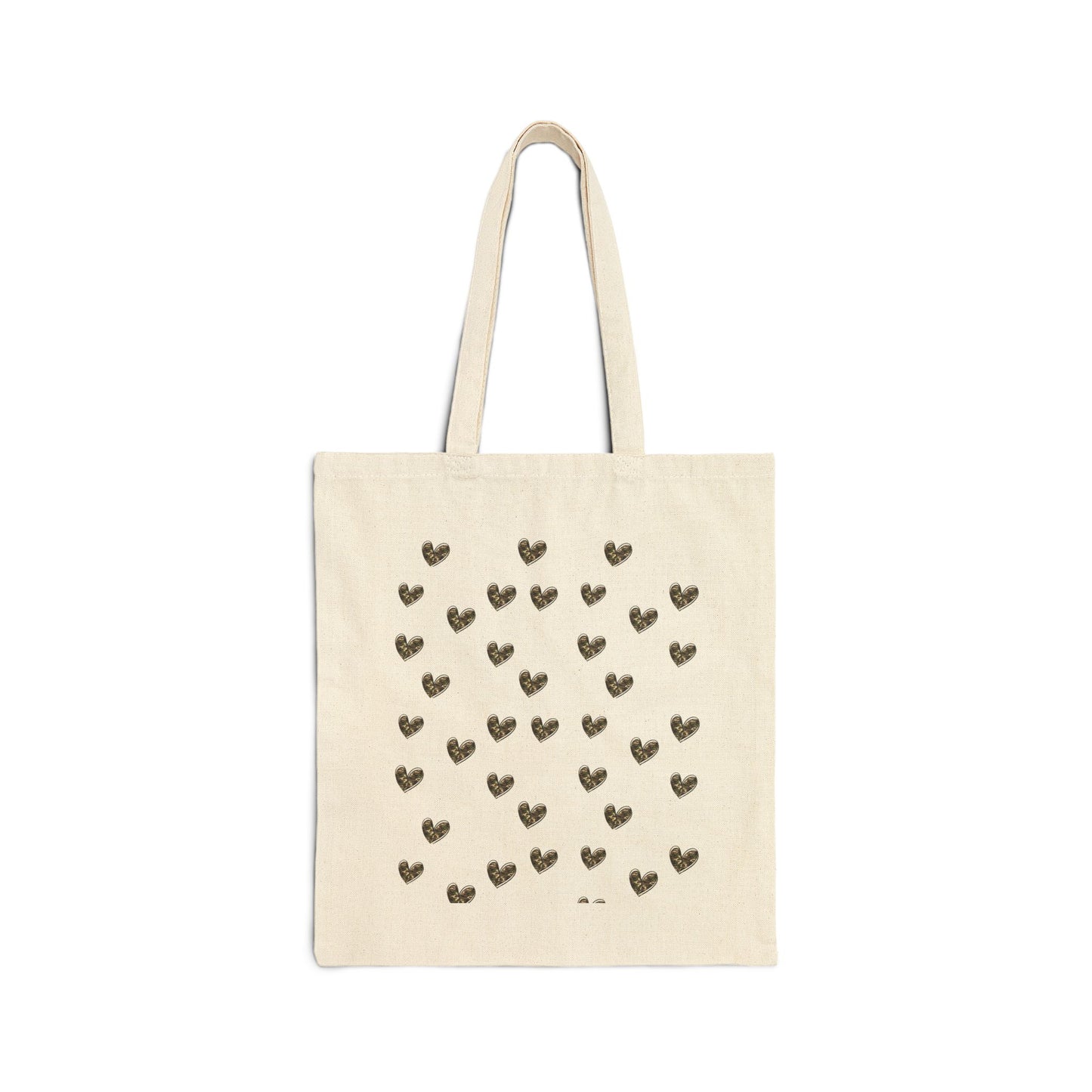 Camo Heart Canvas Tote — Durable Canvas Bag with Subtle Edge