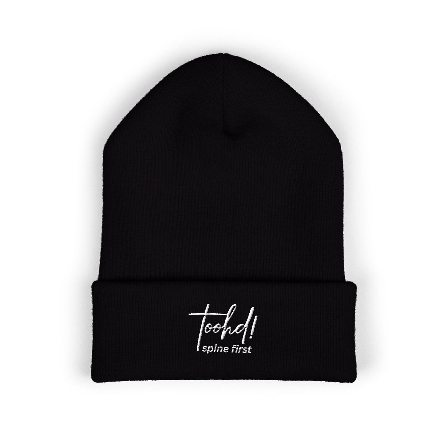 toohd! Spine First Cuffed Beanie — Signature Edition: Headwear with Backbone