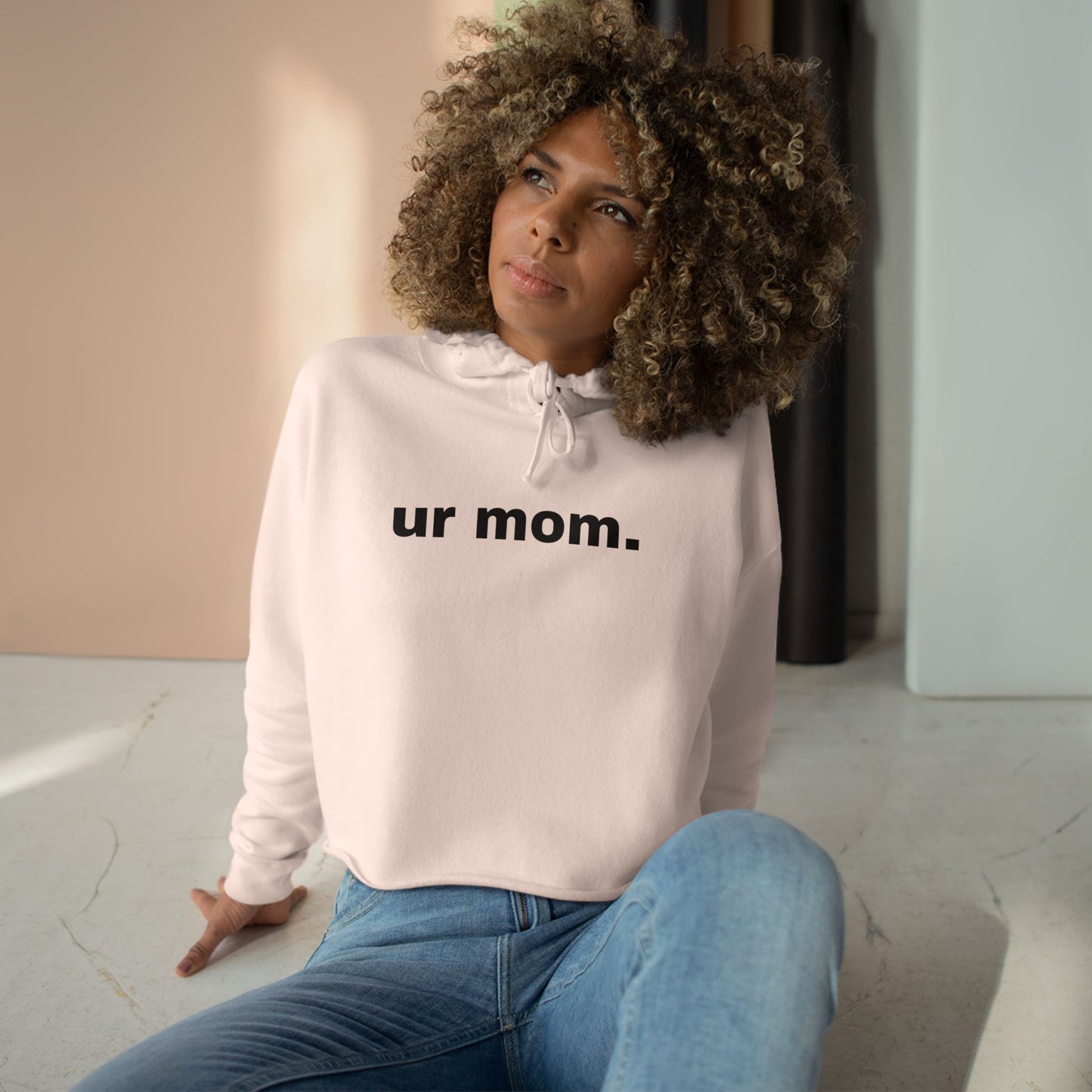 IYKYK Crop Top Hoodie — "ur mom." Edition: The Ultimate Comeback