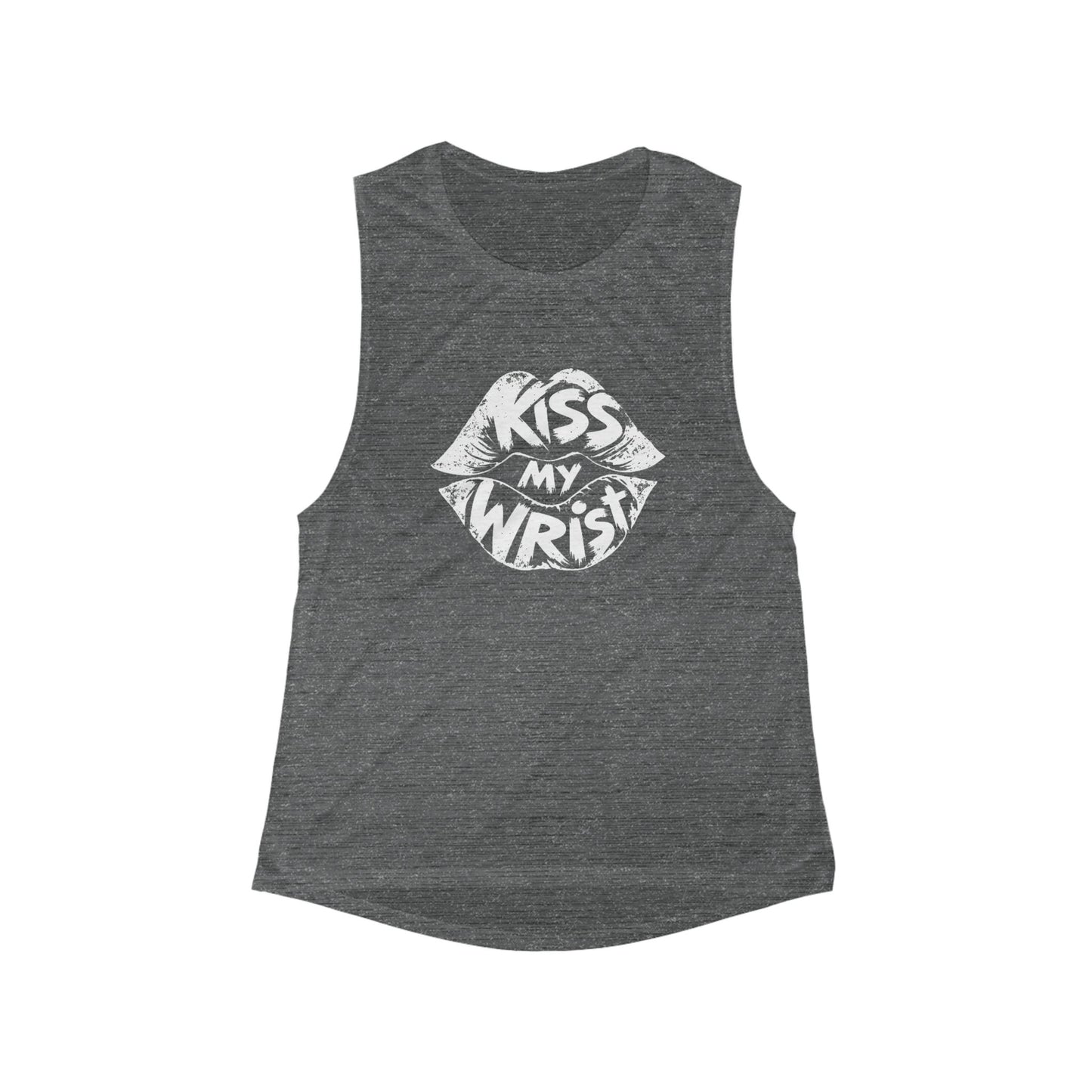 Kiss My Wrist Graphic Tank — Women's Flowy Scoop Muscle Tee