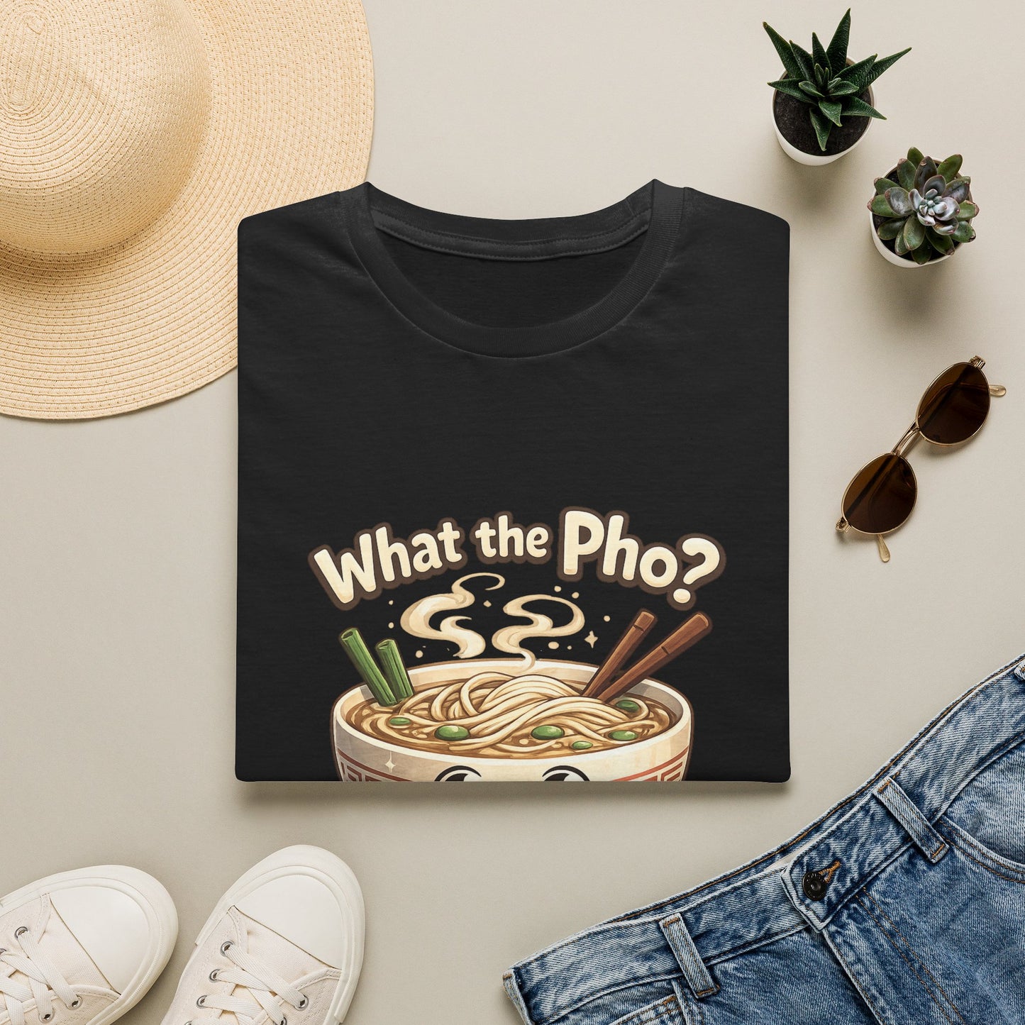 "What the Pho?" Tee — Noodle Mood, Zero Tolerance