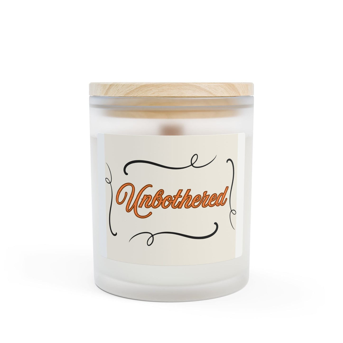Unbothered | Frosted Glass Soy Candle with Wooden Lid