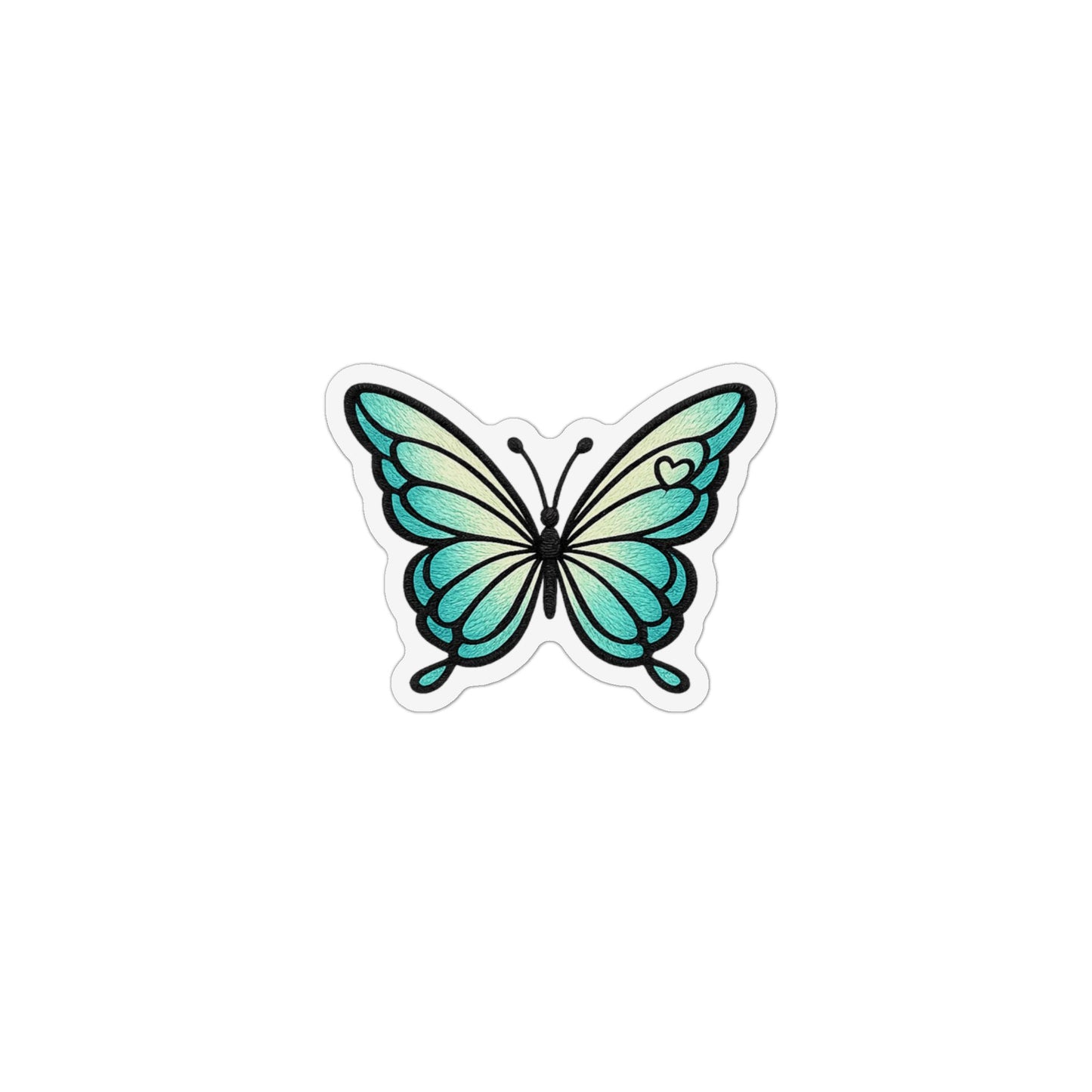 Sanctuary Collection — Butterfly Custom Shape Magnet — Teal Ombre Decorative Fridge Magnet