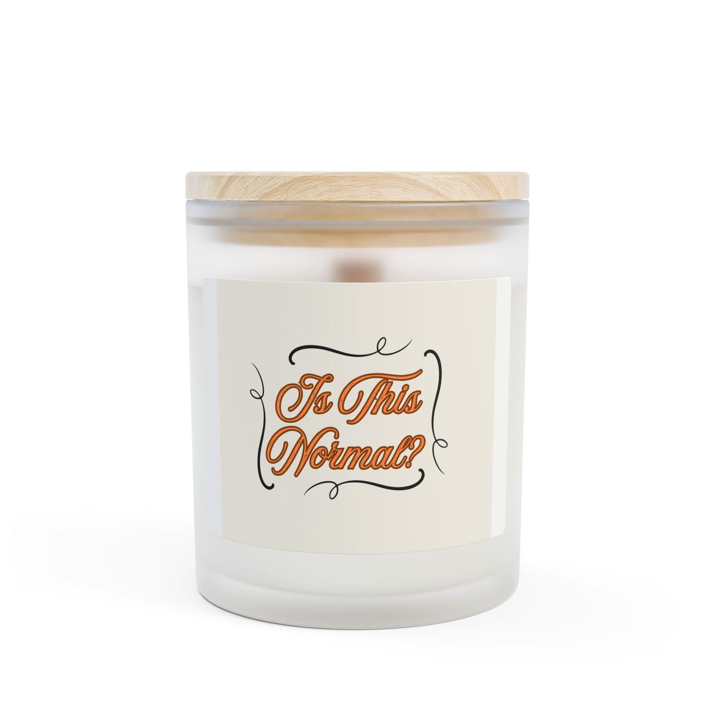 The Sanctuary Candle | "Is This Normal?" Frosted Glass & Wood Lid | Resilience & Peace Scented Candle | The Powerhouse Hub