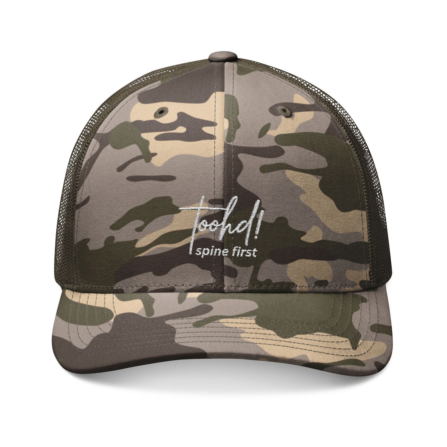 toohd! Spine First Camo Cap — Attitude Series: Unseen Strength
