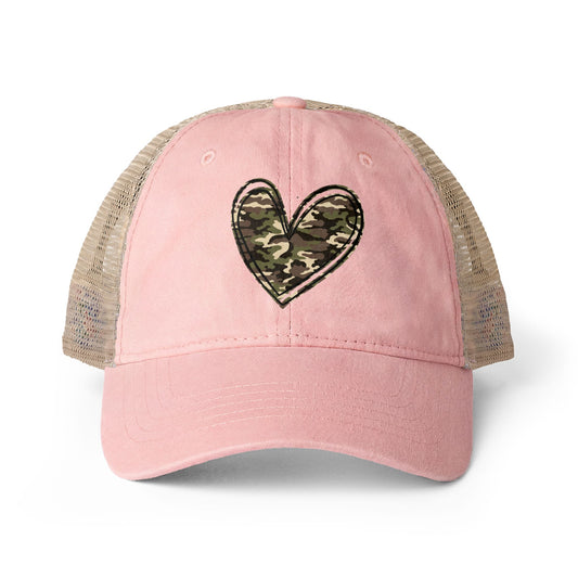 Trucker Cap with Signature Under Brim Detail - Washed Vintage Look