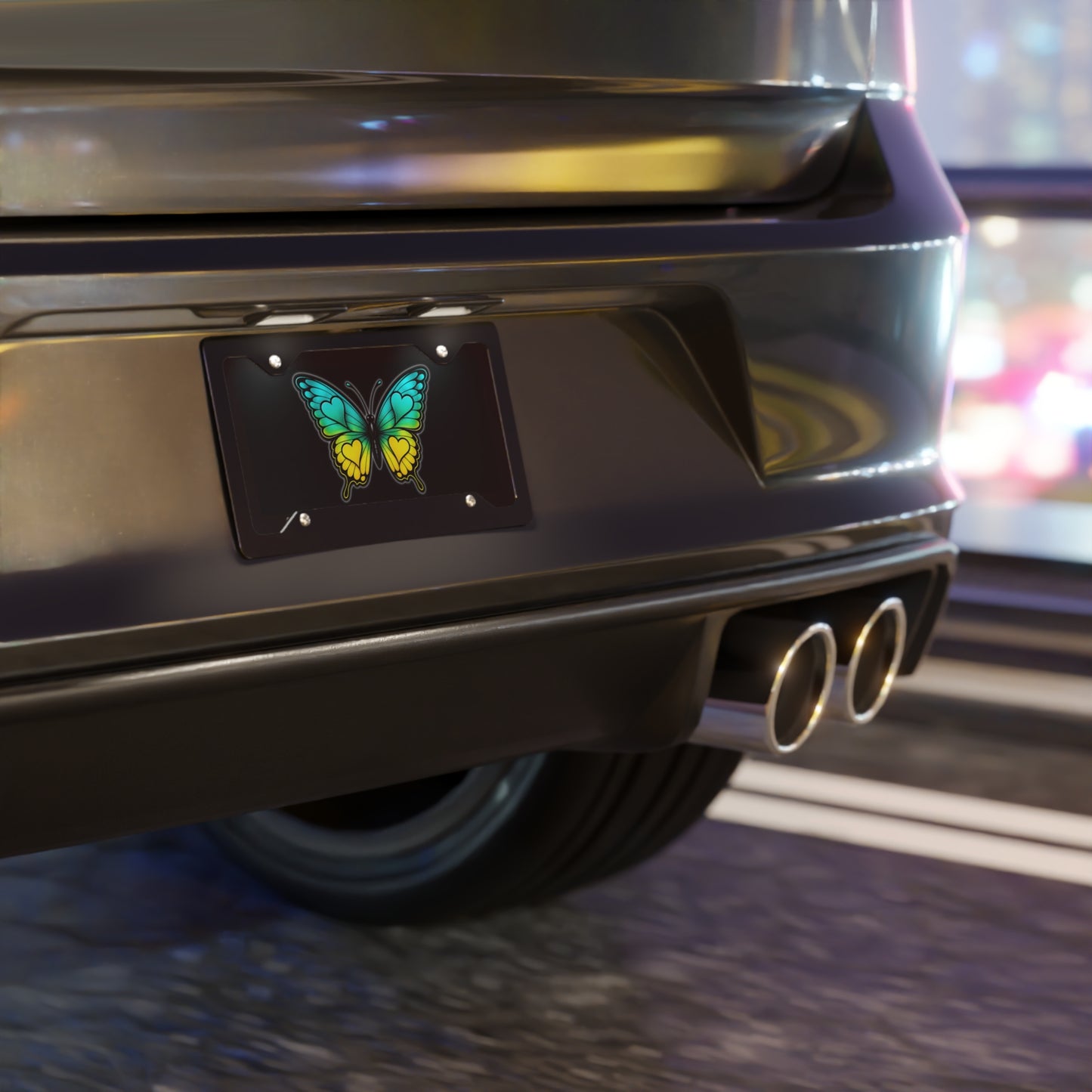 The Powerhouse Plate | Butterfly Heart Custom License Frame