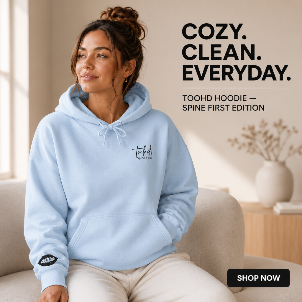 toohd! spine first™ Quiet Strength Hoodie