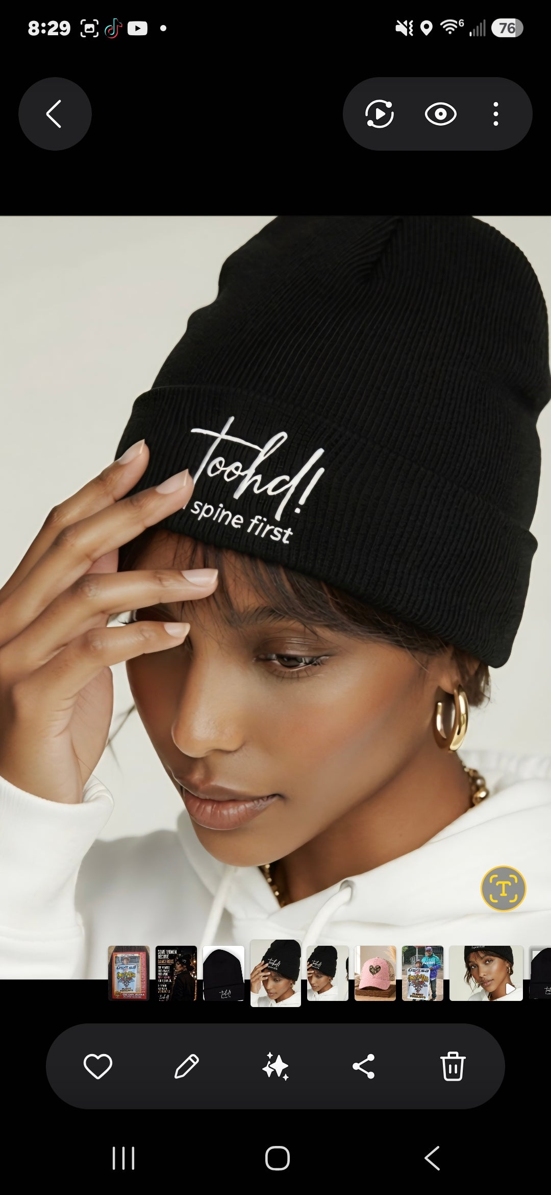 toohd! spine first™ Cuffed Beanie — Quiet Attitude