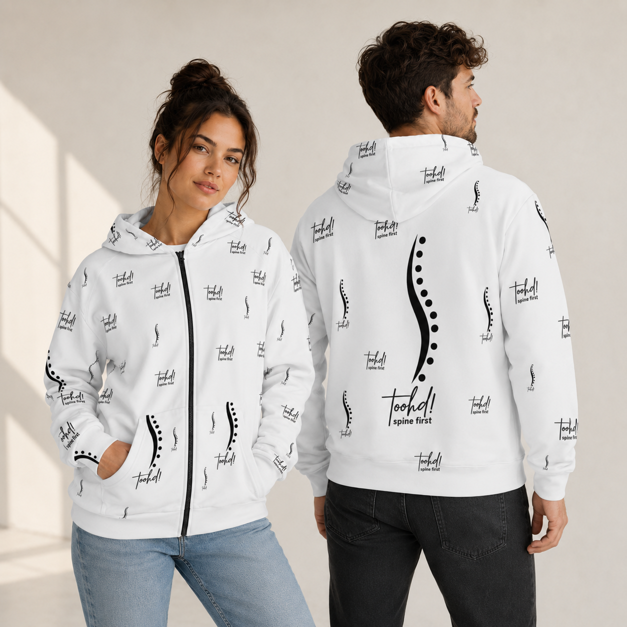 toohd! spine first™ Full-Zip Attitude Hoodie