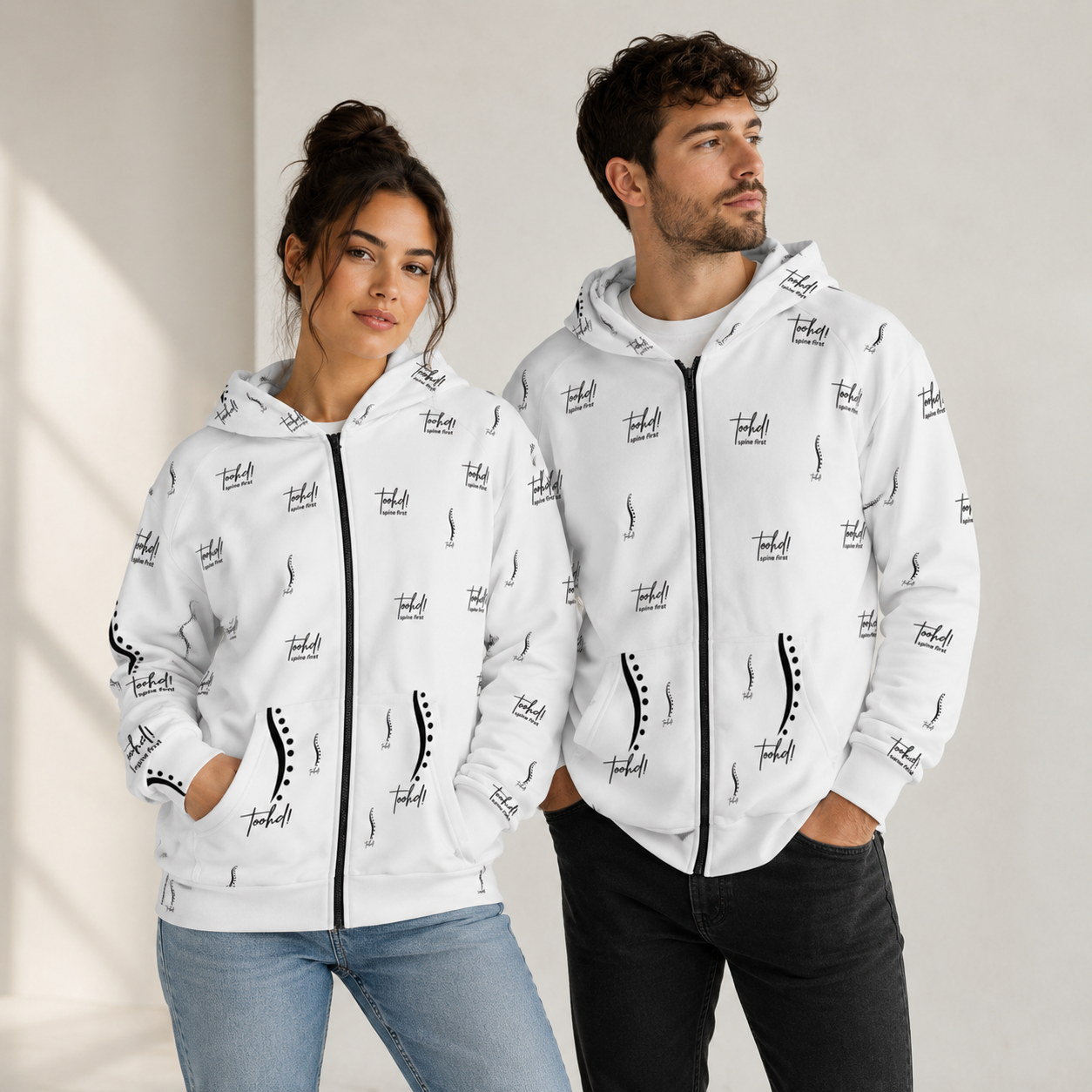 toohd! spine first™ Full-Zip Attitude Hoodie