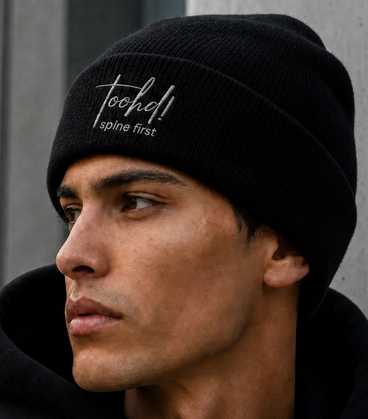 toohd! spine first™ Cuffed Beanie — Quiet Attitude